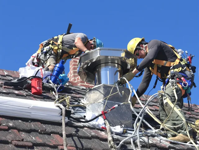 Protective chimney cap installed by San Clemente Chimney Sweep in San Clemente, CA