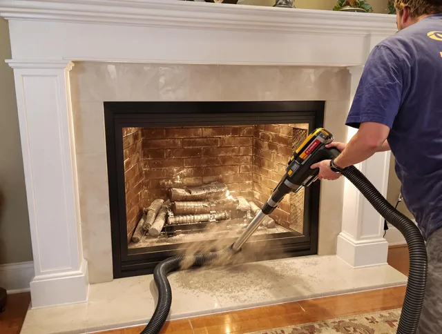 Fireplace cleaning performed by San Clemente Chimney Sweep in San Clemente, CA